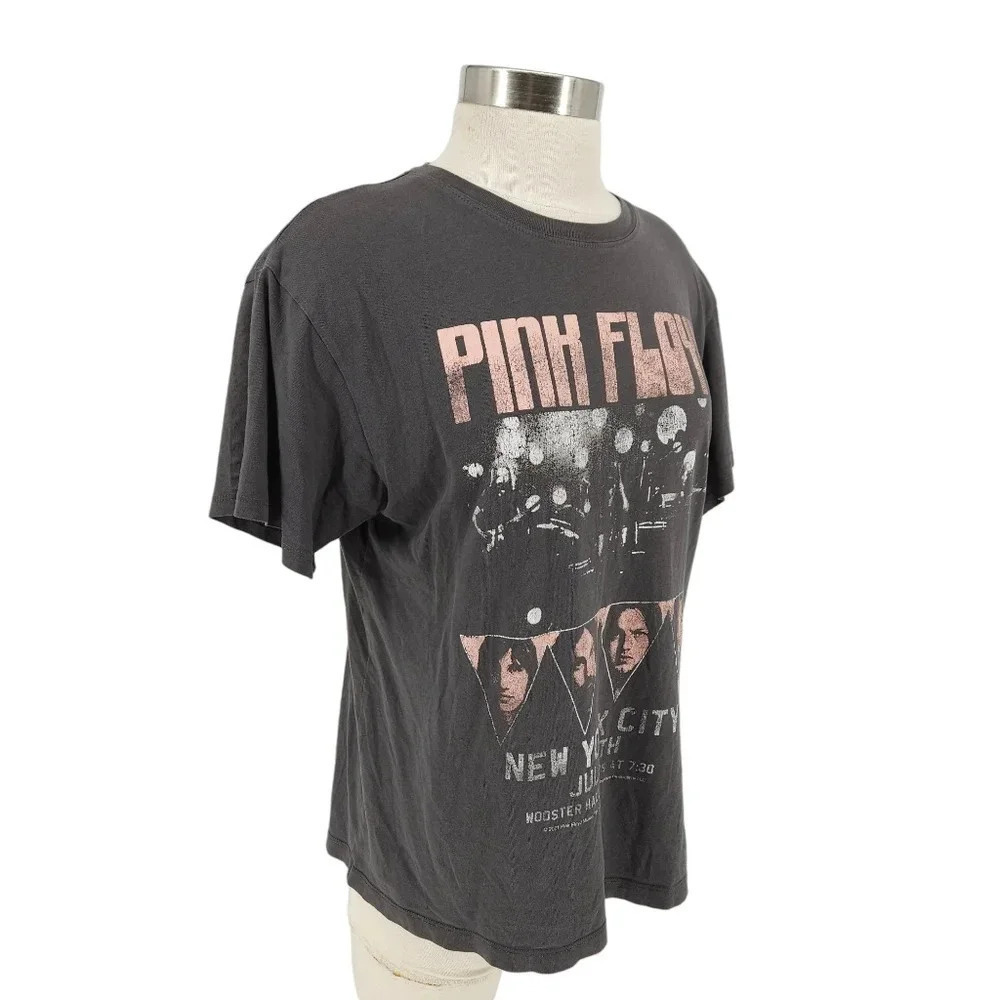 Pink Floyd H&M Band Tee Shirt Gray Short Sleeve New York Logo Top - Picture 3 of 7